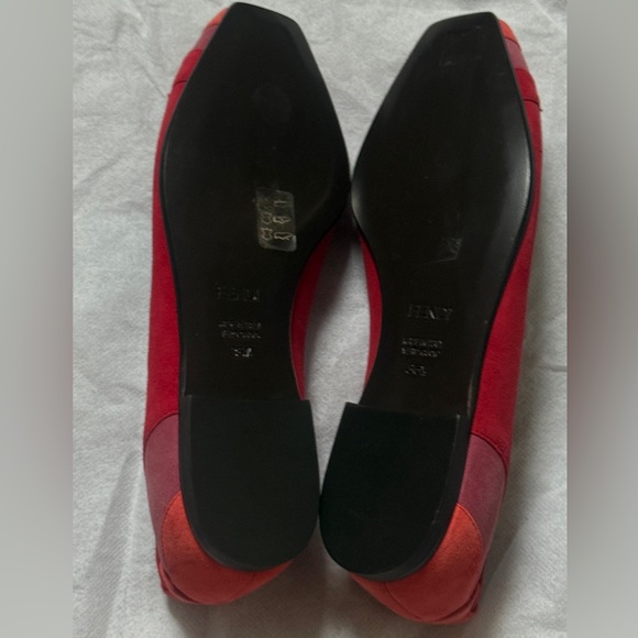 Brand New Fendi peep toe suede flats size 36.5 - Picture 7 of 8